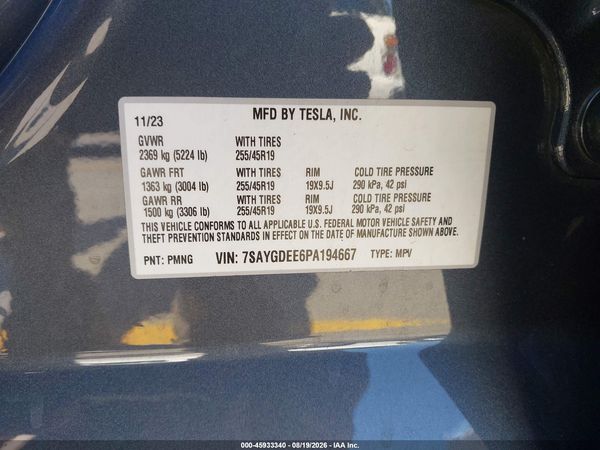 2023 TESLA MODEL Y