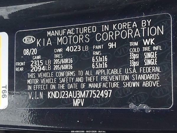 2021 KIA SOUL S