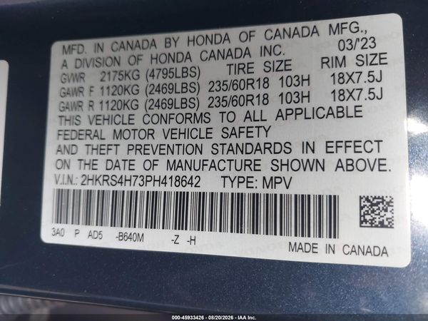 2023 HONDA CR-V EX-L AWD