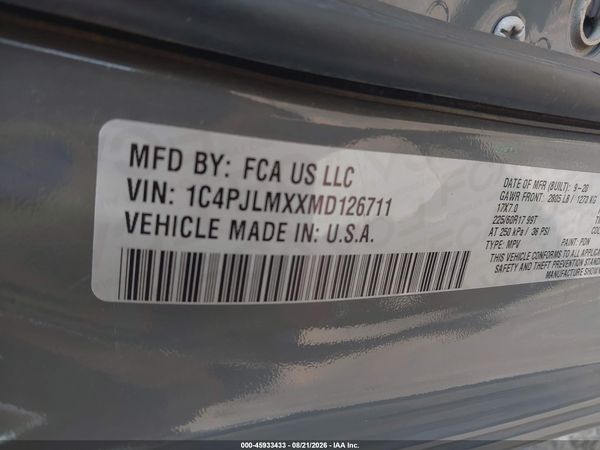 2021 JEEP CHEROKEE LATITUDE LUX FWD
