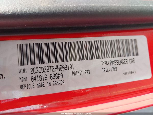 2017 DODGE CHALLENGER R/T — I9