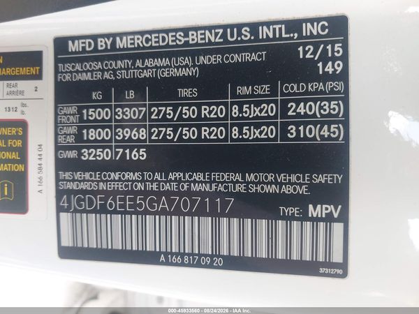 2016 MERCEDES-BENZ GL 450 4MATIC