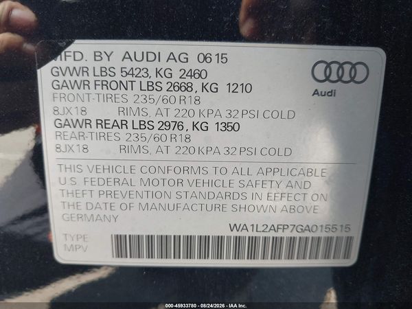 2016 AUDI Q5 2.0T PREMIUM