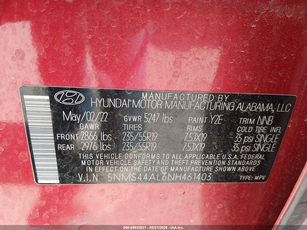 2022 HYUNDAI SANTA FE LIMITED