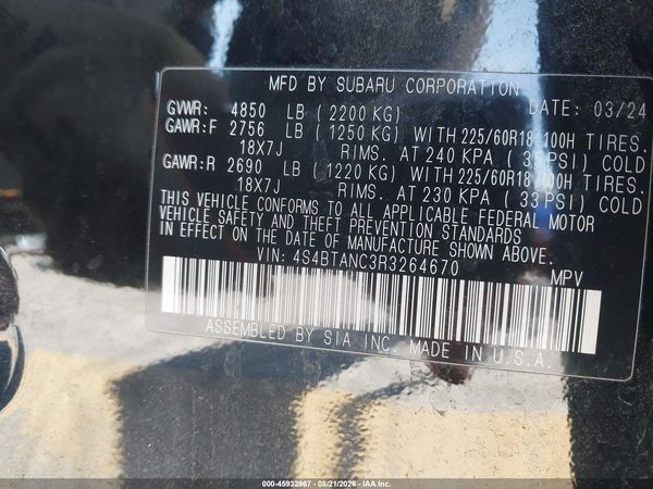 2024 SUBARU OUTBACK LIMITED — I9