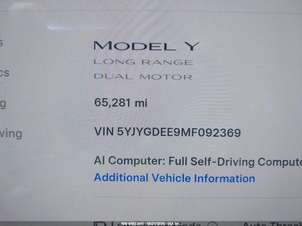 2021 TESLA MODEL Y — I118