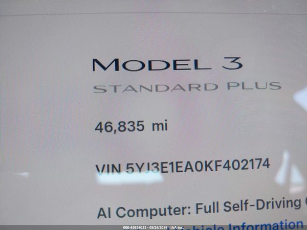 2019 TESLA MODEL 3