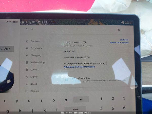 2019 TESLA MODEL 3