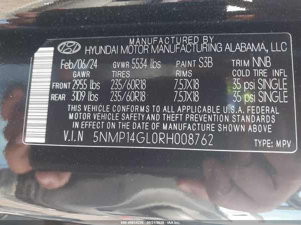 2024 HYUNDAI SANTA FE SE — I9