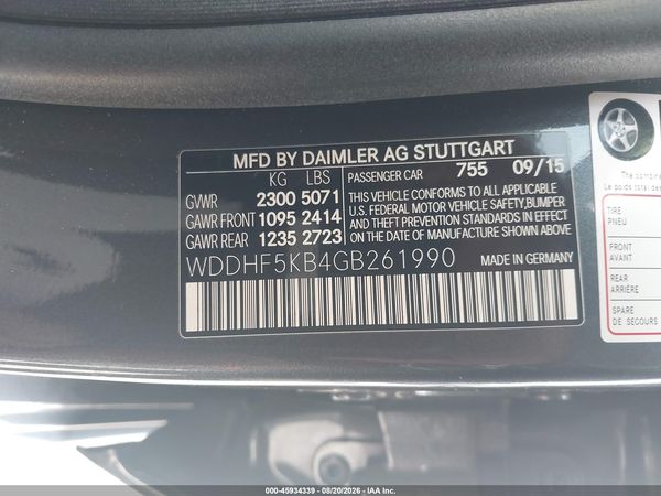 2016 MERCEDES-BENZ E 350 E350