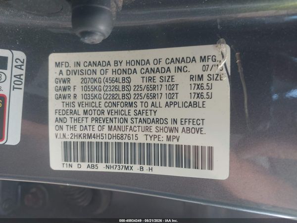 2013 HONDA CR-V EX