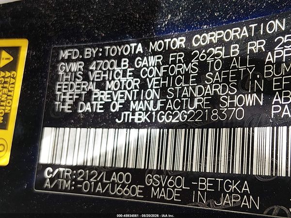 2016 LEXUS ES 350