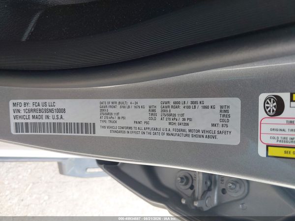 2025 RAM 1500 LONE STAR  4X2 6'4 BOX