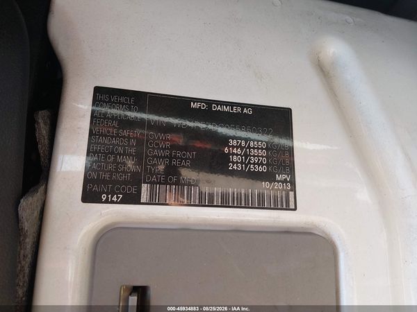 2014 MERCEDES-BENZ SPRINTER 2500 NORMAL ROOF