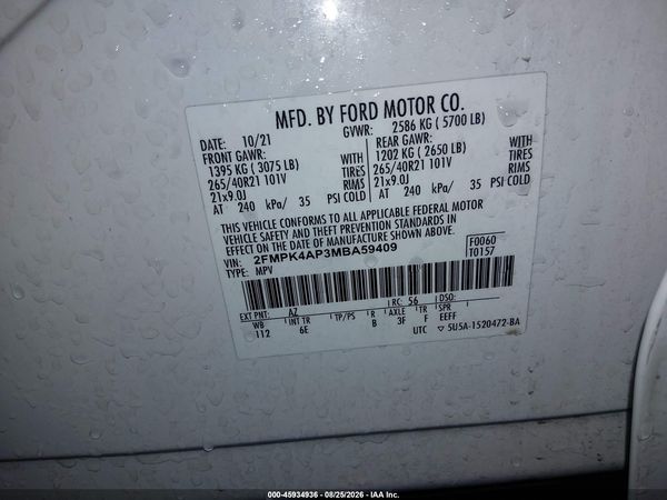 2021 FORD EDGE ST