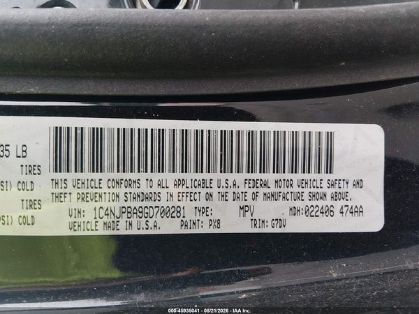 2016 JEEP PATRIOT SPORT SE