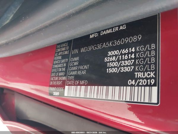 2019 MERCEDES-BENZ METRIS