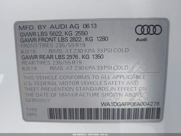 2014 AUDI Q5 3.0T PREMIUM PLUS — I9