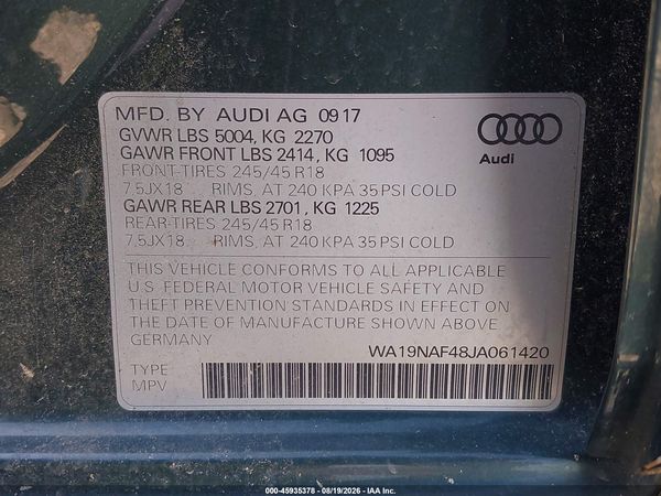 2018 AUDI A4 ALLROAD