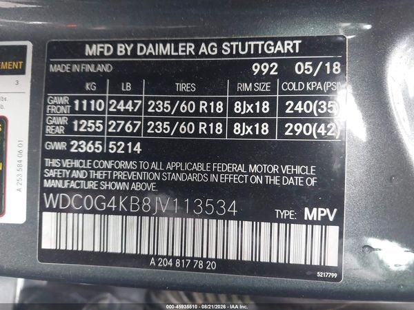 2018 MERCEDES-BENZ GLC 300 4MATIC — I9