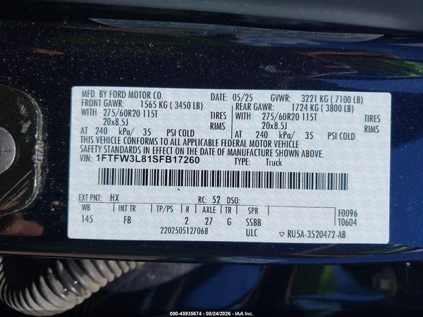 2025 FORD F-150 XLT — I9