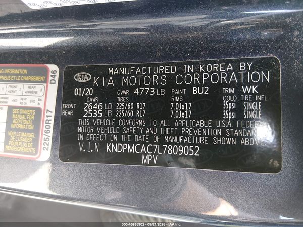 2020 KIA SPORTAGE LX