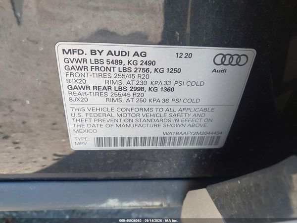 2021 AUDI Q5 — I9