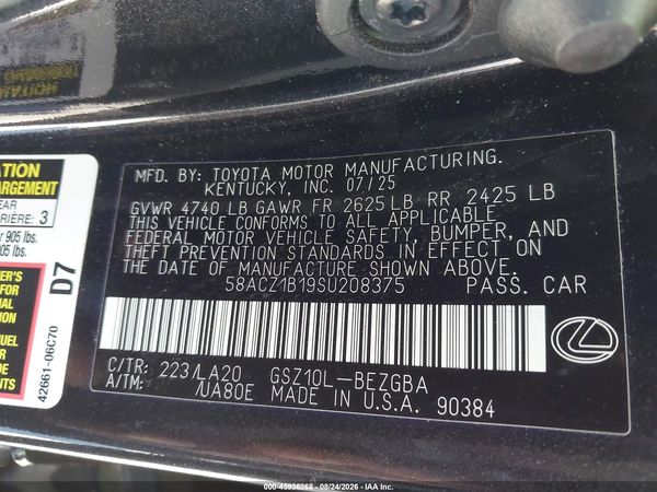 2025 LEXUS ES 350 350 Base