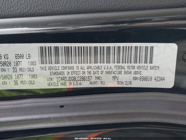 2020 DODGE DURANGO GT PLUS AWD