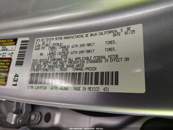 2025 TOYOTA TACOMA SR5