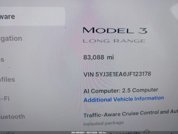 2018 TESLA MODEL 3