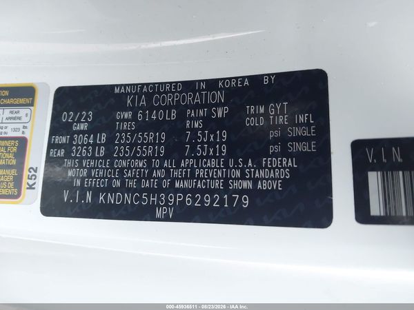 2023 KIA CARNIVAL MPV EX