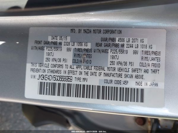 2016 MAZDA CX-5 GRAND TOURING — I9