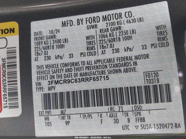2024 FORD BRONCO SPORT OUTER BANKS