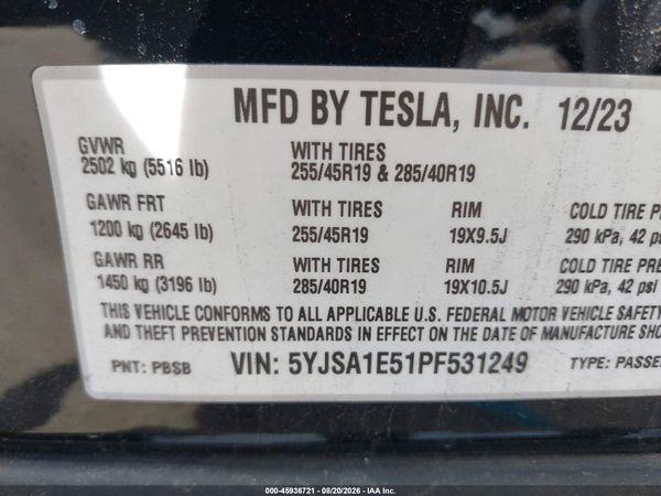 2023 TESLA MODEL S