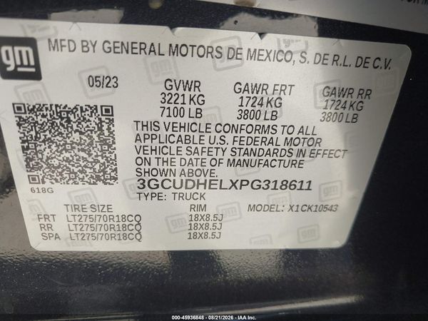 2023 CHEVROLET SILVERADO 1500 4WD  SHORT BED ZR2 — I9