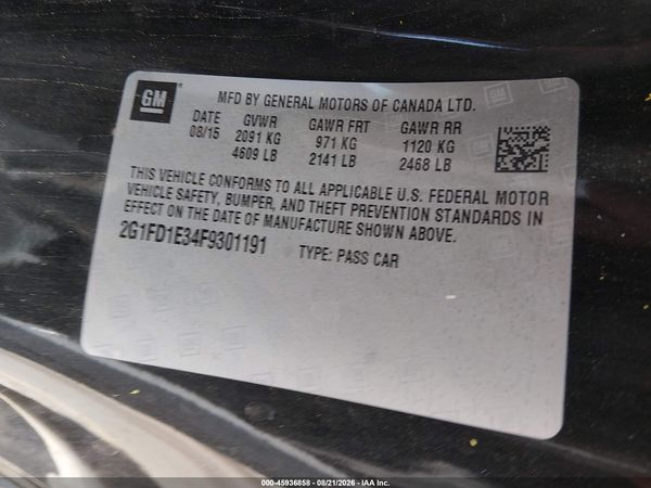 2015 CHEVROLET CAMARO 1LT — I9