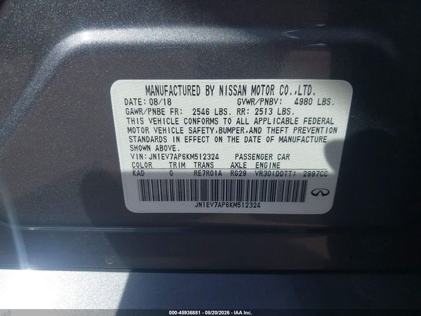 2019 INFINITI Q50 3.0T SPORT