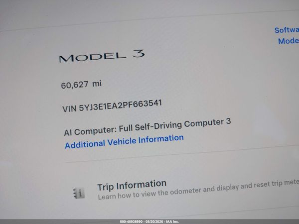 2023 TESLA MODEL 3 REAR-WHEEL DRIVE