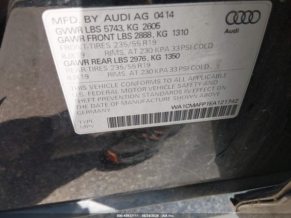 2014 AUDI Q5 3.0 TDI PREMIUM PLUS