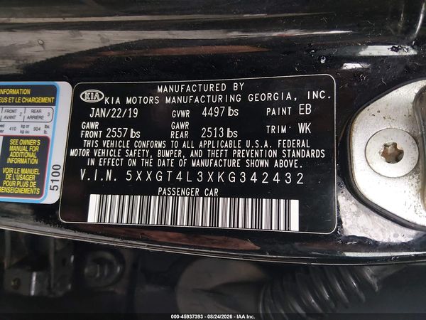 2019 KIA OPTIMA LX