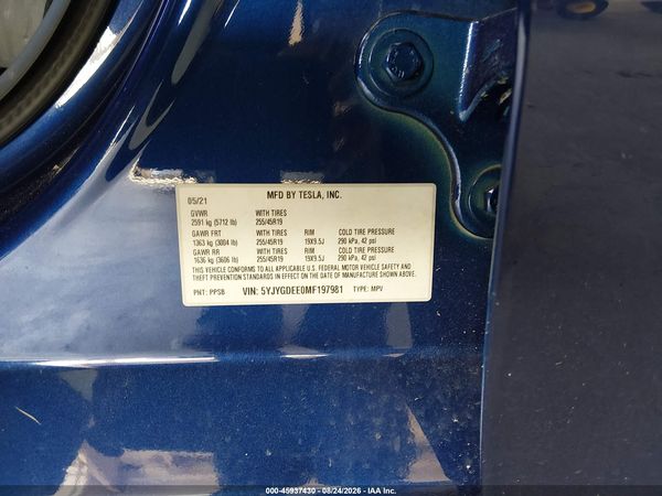 2021 TESLA MODEL Y