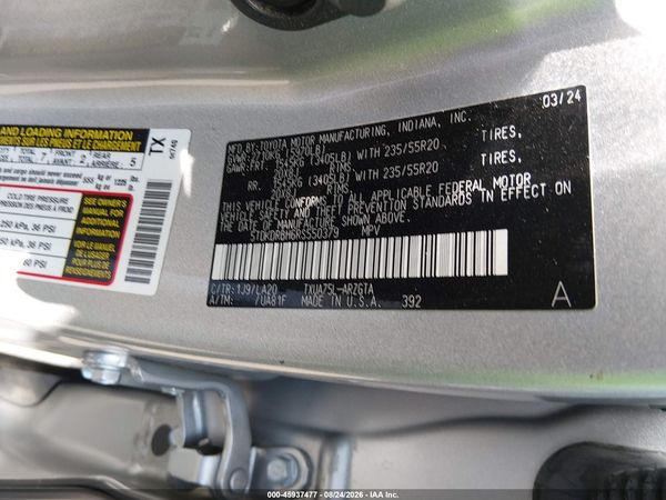 2024 TOYOTA HIGHLANDER PLATINUM — I9