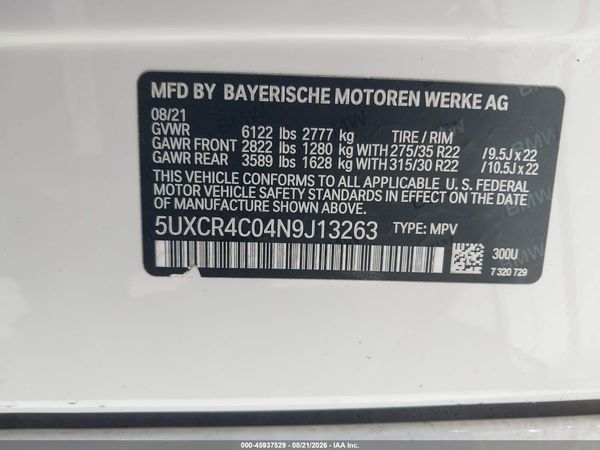 2022 BMW X5 SDRIVE40I