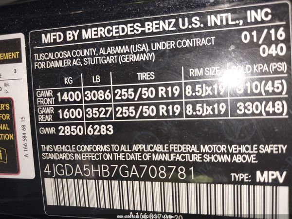 2016 MERCEDES-BENZ GLE 350 4MATIC