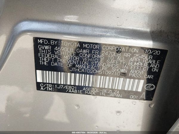 2021 LEXUS IS 300 300 Comfort