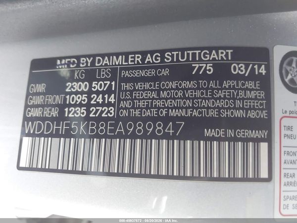 2014 MERCEDES-BENZ E 350 E350