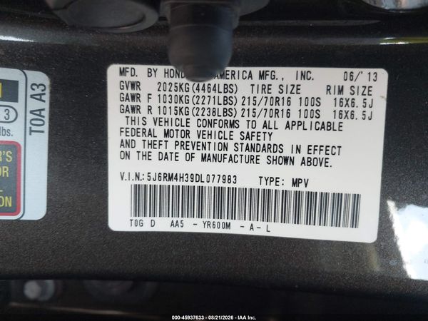 2013 HONDA CR-V LX