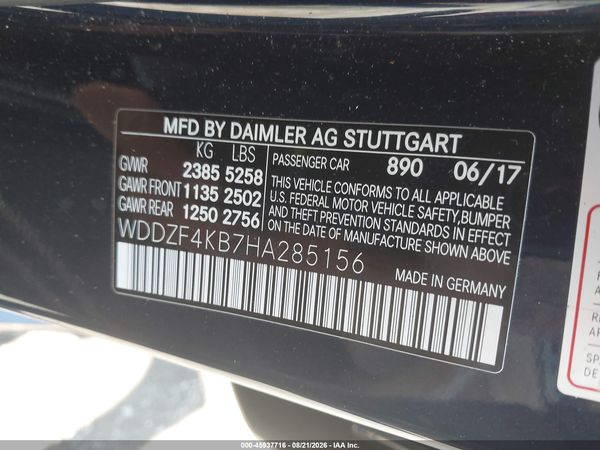 2017 MERCEDES-BENZ E 300 4MATIC
