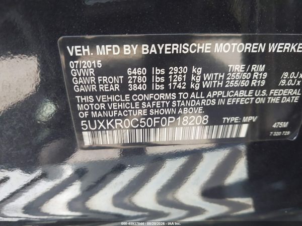2015 BMW X5 XDRIVE35I